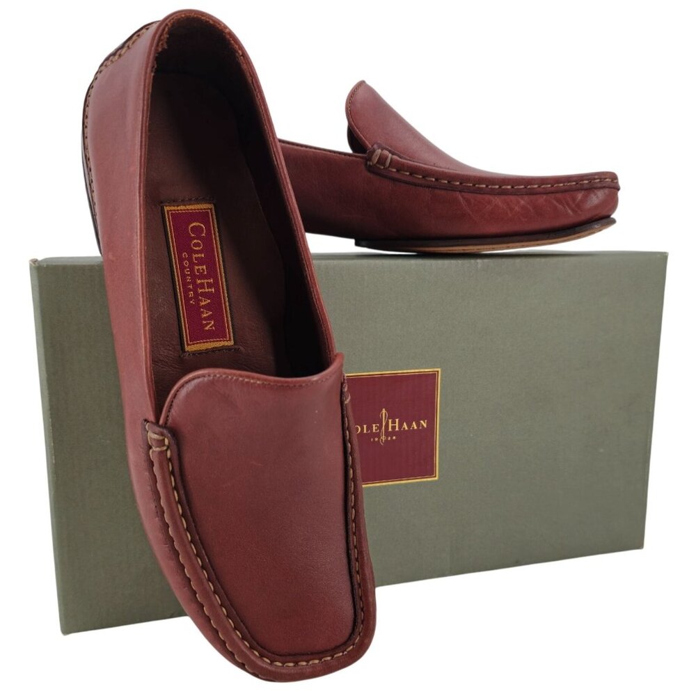 Vintage NEW Cole Haan Country Dress Shoes Womens 8B Brown Leather Slip-on Loafer - Picture 12 of 15